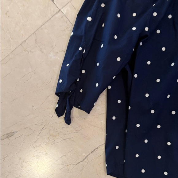 H&M Dark Blue Blouse with White Dots - Picture 10 of 12